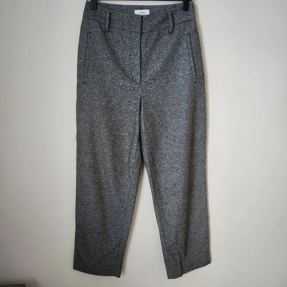 Aritzia Wilfred | Jallade High Rise Wool Cashmere Crop Trouser Pant - Size 4 - Picture 2 of 12
